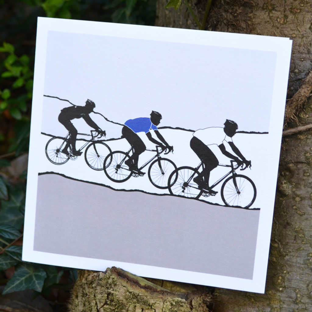 Jacky Al-Samarraie White Jersey Cycling Greeting Card