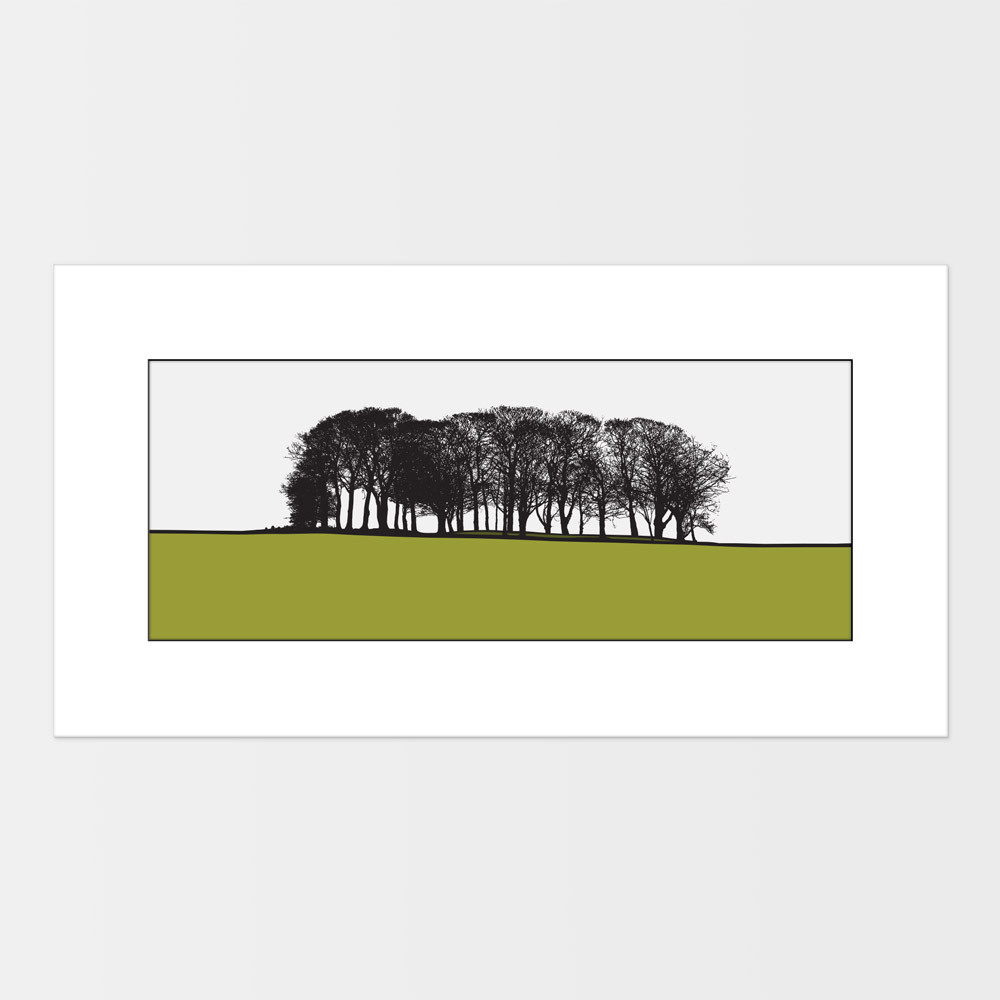 Landscape print of St. Ives in Bingley, West Yorkshire by designer Jacky Al-Samarraie.