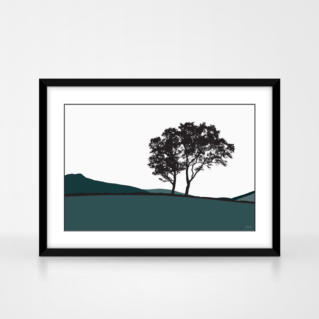 Jacky Al-Samarraie Landscape Print Braemar - Teal