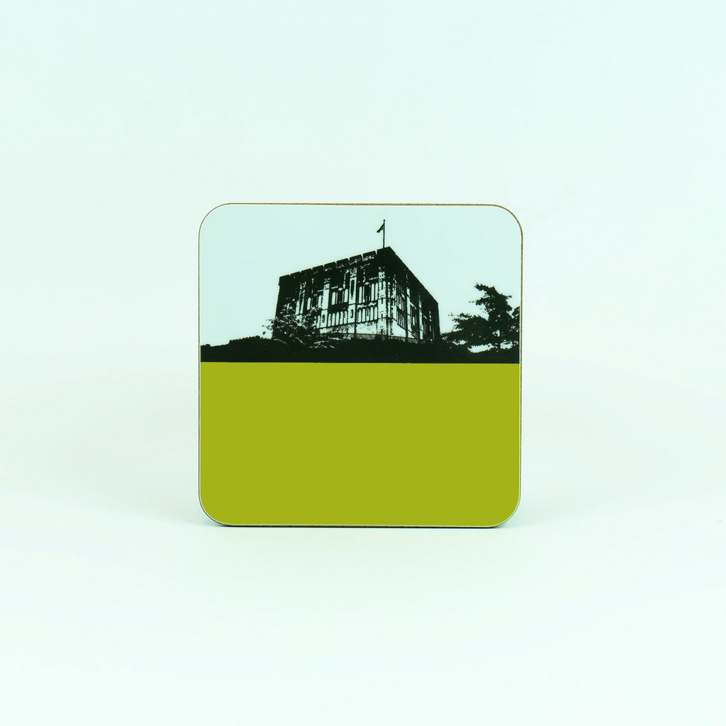 Coaster of Norwich Castle by Jacky Al-Samarraie in green.