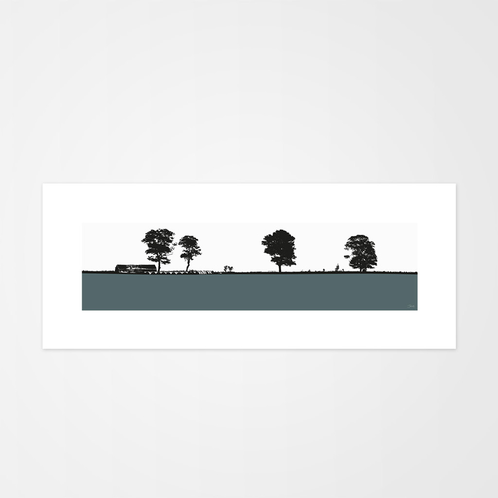 Landscape print of Elie in Fife, Scotland by designer Jacky Al-Samarraie.