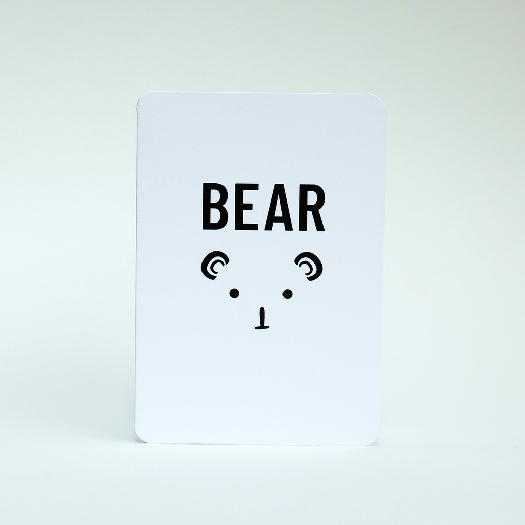Bear greeting card by Jacky Al-Samarraie