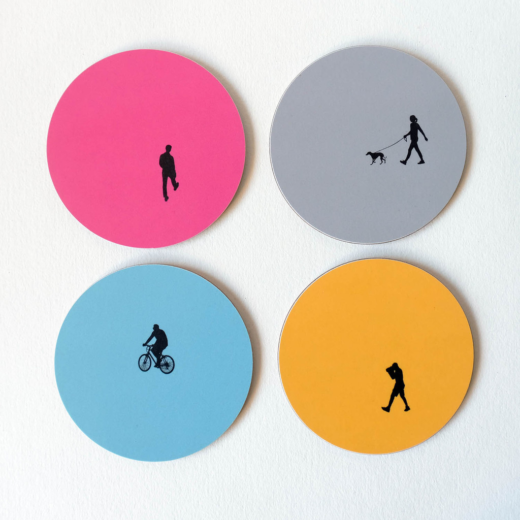 Jacky Al Samarraie Snapshot People Silhouettes Set of 4 Melamine