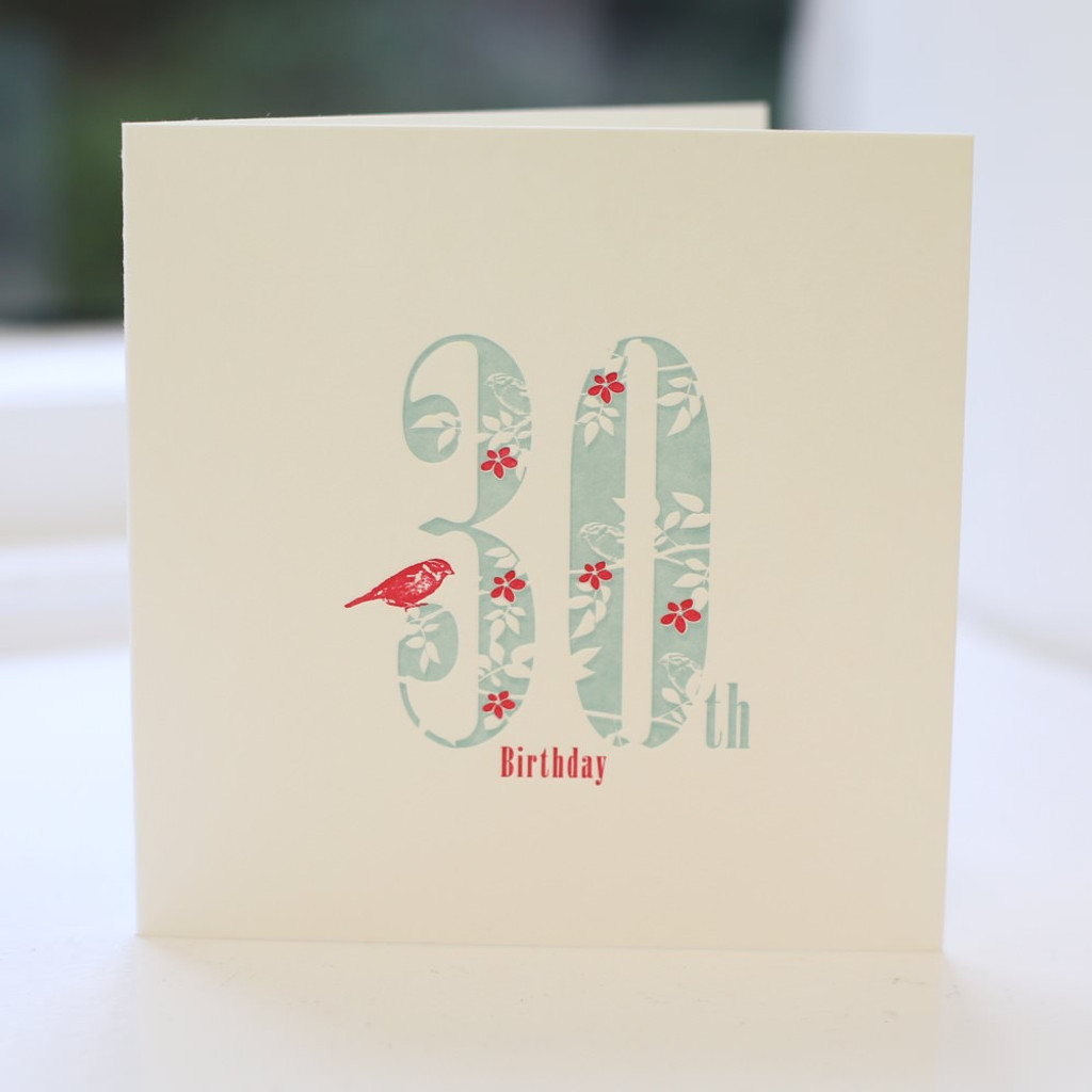 Jacky Al-Samarraie 30th Birthday Card - Letterpress