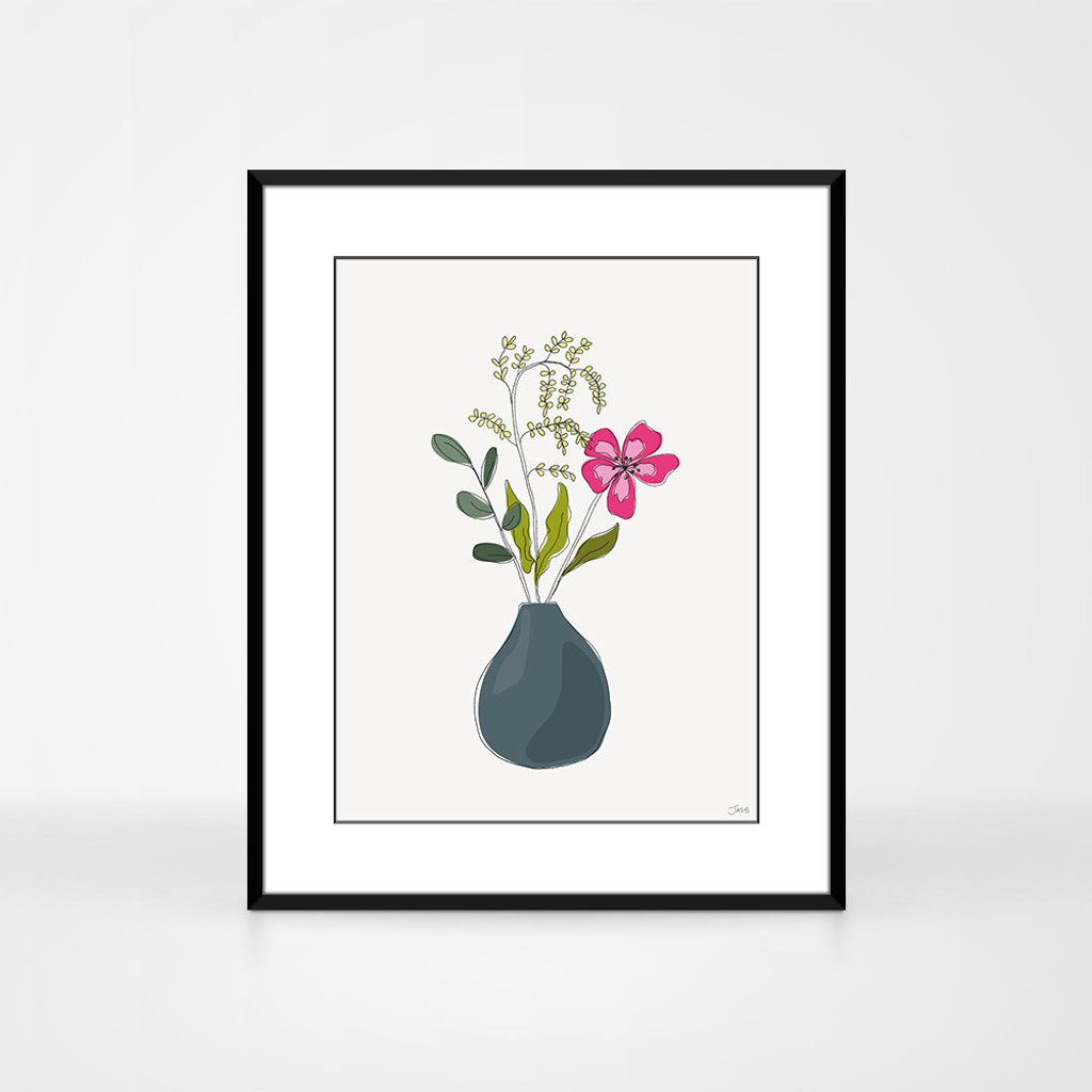 Jacky Al-Samarraie Hand-drawn Floral Print Blue