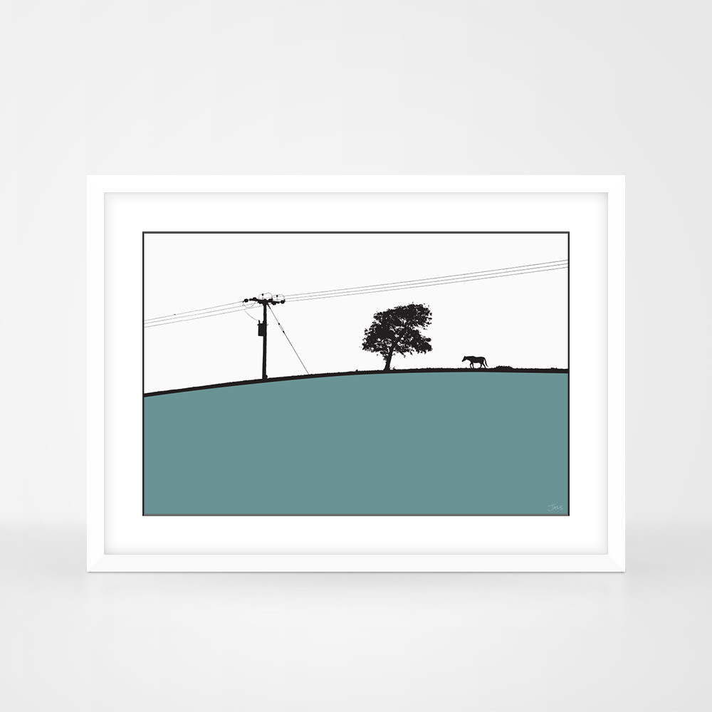 Jacky Al-Samarraie Skipton Landscape with Horse Print