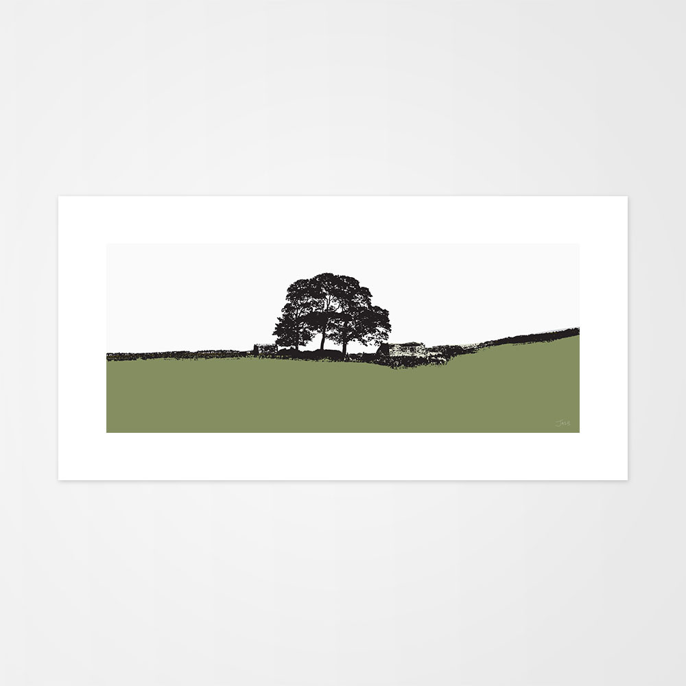 Leeds and Liverpool Canal, Skipton landscape print by designer Jacky Al-Samarraie.