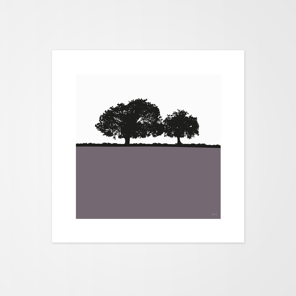 Landscape print of Old Sodbury, Gloucestershire by designer Jacky Al-Samarraie.