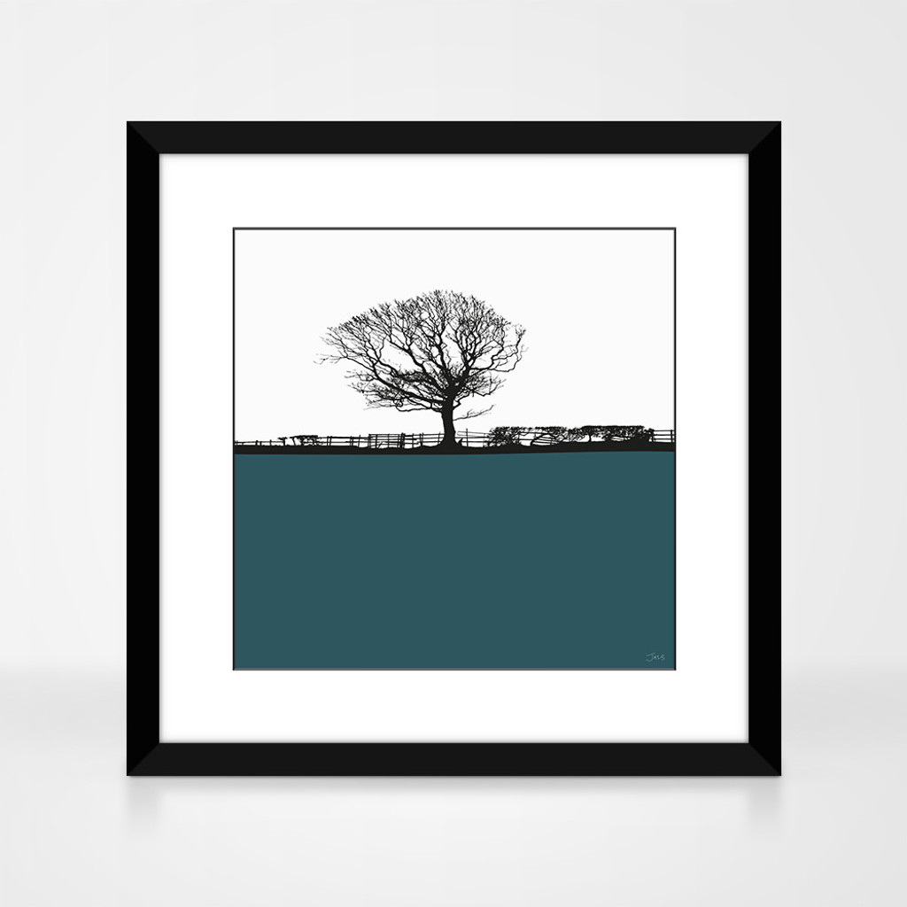 Landscape print of Whitby, Yorkshire by designer Jacky Al-Samarraie.
