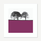 Jacky Al-Samarraie West Bretton Landscape Print Magenta