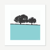 Jacky Al-Samarraie Old Sodbury Landscape Print Blue