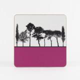 Pink British landscape table mat by designer Jacky Al-Samarraie