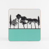 Turquoise British landscape table mat by designer Jacky Al-Samarraie