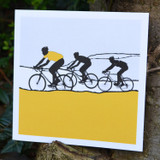 Jacky Al-Samarraie Yellow Jersey Cycling Greeting Card