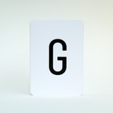 Alphabet letter G greeting card by Jacky Al-Samarraie