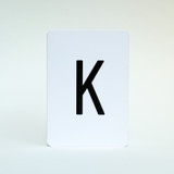 Alphabet greeting card letter K by Jacky Al-Samarraie