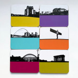 Jacky Al-Samarraie Tyne & Wear Coaster Set of 6 Coasters. Slight Seconds