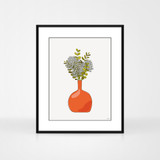 Jacky Al-Samarraie Hand-drawn Floral Print Orange