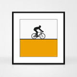 Cycling print in a black aluminium frame by Jacky Al-Samarraie. 