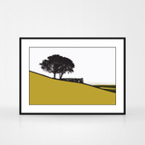 Landscape print of tree at Top Withens in Haworth, Yorkshire by designer Jacky Al-Samarraie.