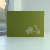 Jacky Al-Samarraie Lambretta Greeting Card