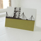 Jacky Al-Samarraie London Eye Green Greeting Card