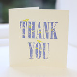 Jacky Al-Samarraie Thank you Letterpress Greeting Card