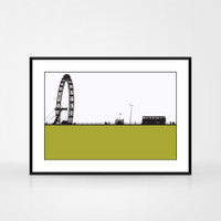 Jacky Al-Samarraie London Eye Cityscape Print