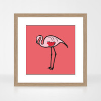 Flamingo Oak Framed Print by Jacky Al-Samarraie