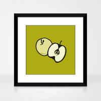 Apple fruit print in a black wood frame by Jacky Al-Samarraie.