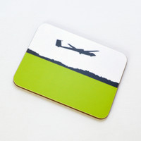 Glider Plane Melamine Coaster