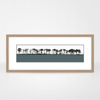 Jacky Al-Samarraie Northumberland Landscape Print - Teal