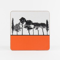 Orange British landscape table mat by designer Jacky Al-Samarraie