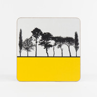 Yellow British landscape table mat by designer Jacky Al-Samarraie
