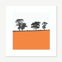 Jacky Al-Samarraie Ilkley Landscape Print Orange