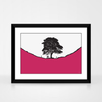 Jacky Al-Samarraie Landscape Print Sycamore Gap with Family