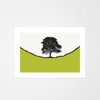 Jacky Al-Samarraie Landscape Print of Sycamore Gap.