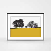 Jacky Al-Samarraie Landscape Print of Windermere, framed.