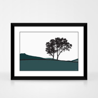 Jacky Al-Samarraie Landscape Print Braemar - Teal