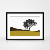 Jacky Al-Samarraie Landscape Print Braemar - Mustard