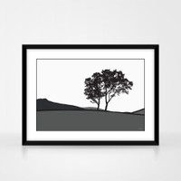 Jacky Al-Samarraie Landscape Print Braemar - Grey