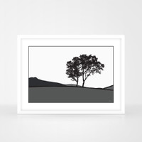 Jacky Al-Samarraie Landscape Print Braemar - Grey