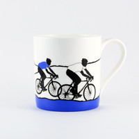 Jacky Al-Samarraie White Jersey Cycling Bone China Mug