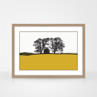 Jacky Al-Samarraie Conistone-Mustard - Landscape Print