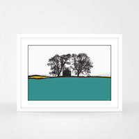 Jacky Al-Samarraie Conistone-Turquoise - Landscape Print