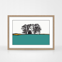 Jacky Al-Samarraie Conistone-Turquoise - Landscape Print