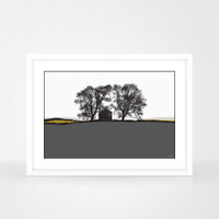 Jacky Al-Samarraie Yorkshire Dales Conistone Landscape Print-Grey