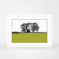 Jacky Al-Samarraie Conistone-Lime Green - Landscape Print