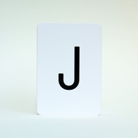 Letter J alphabet greeting card by Jacky Al-Samarraie