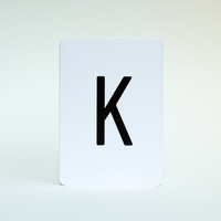 Alphabet greeting card letter K by Jacky Al-Samarraie